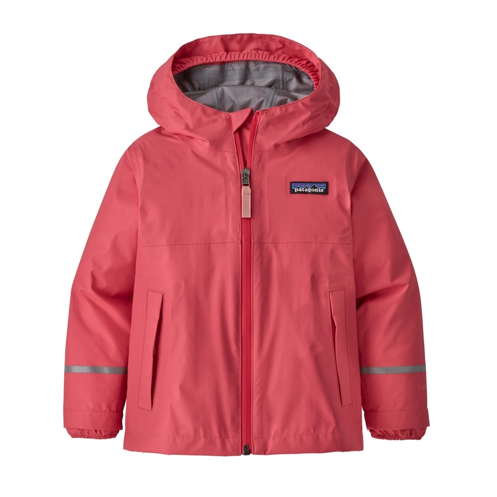Patagonia Coral Pink Kids' Hooded Rain Jacket